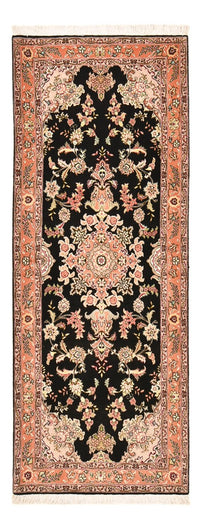 Løber Persisk tæppe - Tabriz - Premium - 210 x 80 cm - mørkeblå