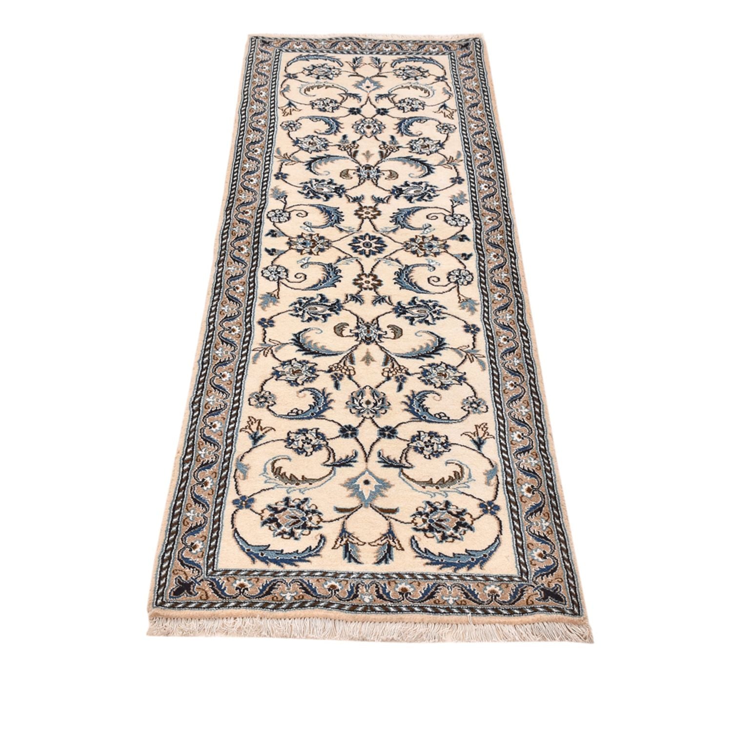 Løber Persisk tæppe - Nain - Royal - 200 x 60 cm - creme