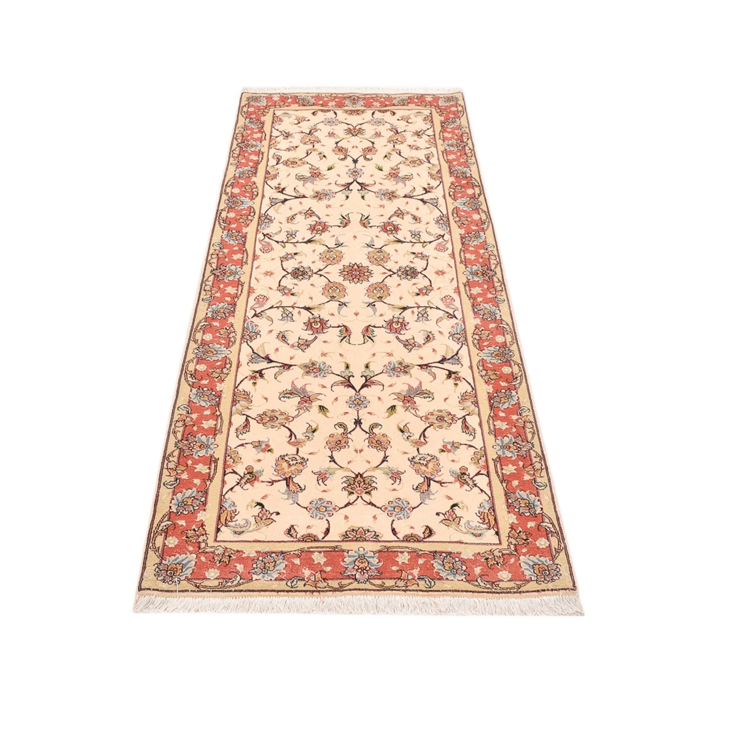 Løber Persisk tæppe - Tabriz - Premium - 205 x 81 cm - beige