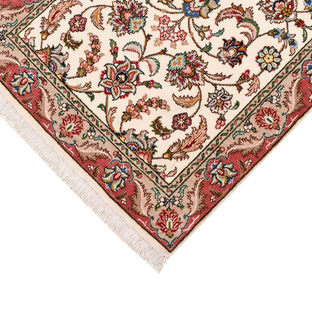 Løber Persisk tæppe - Tabriz - Royal - 301 x 68 cm - beige