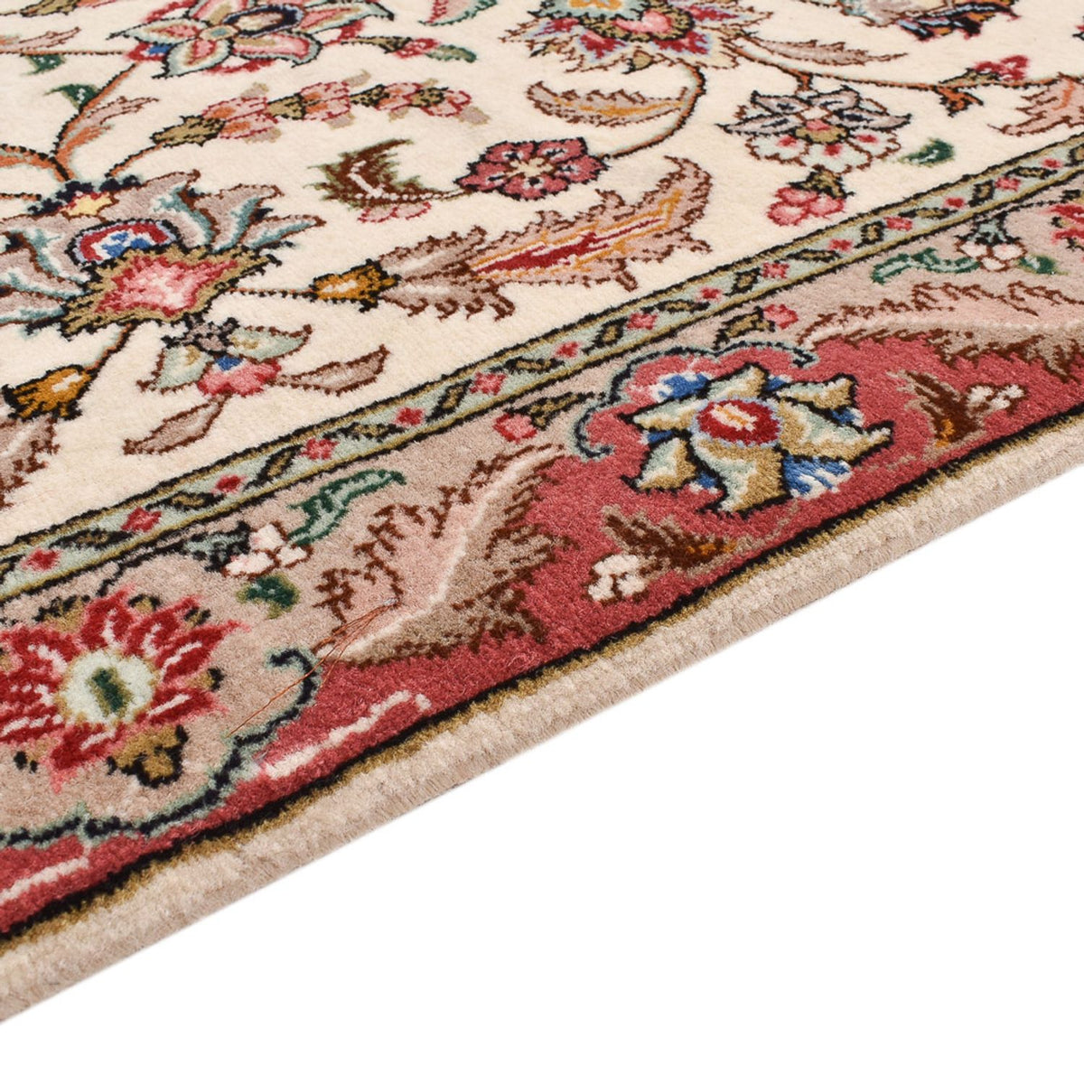 Løber Persisk tæppe - Tabriz - Royal - 301 x 68 cm - beige