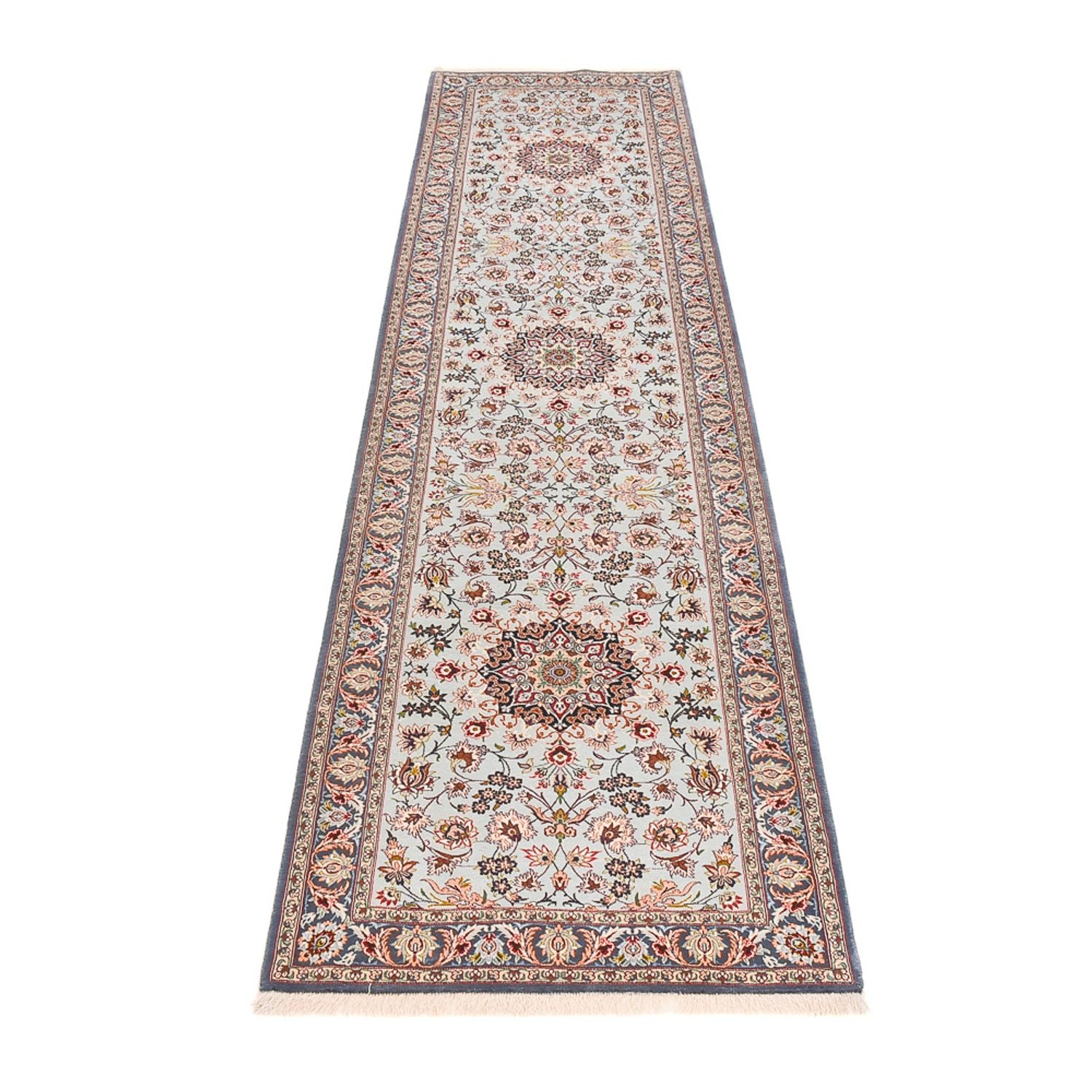 Løber Persisk tæppe - Isfahan - Premium - 313 x 83 cm - rust