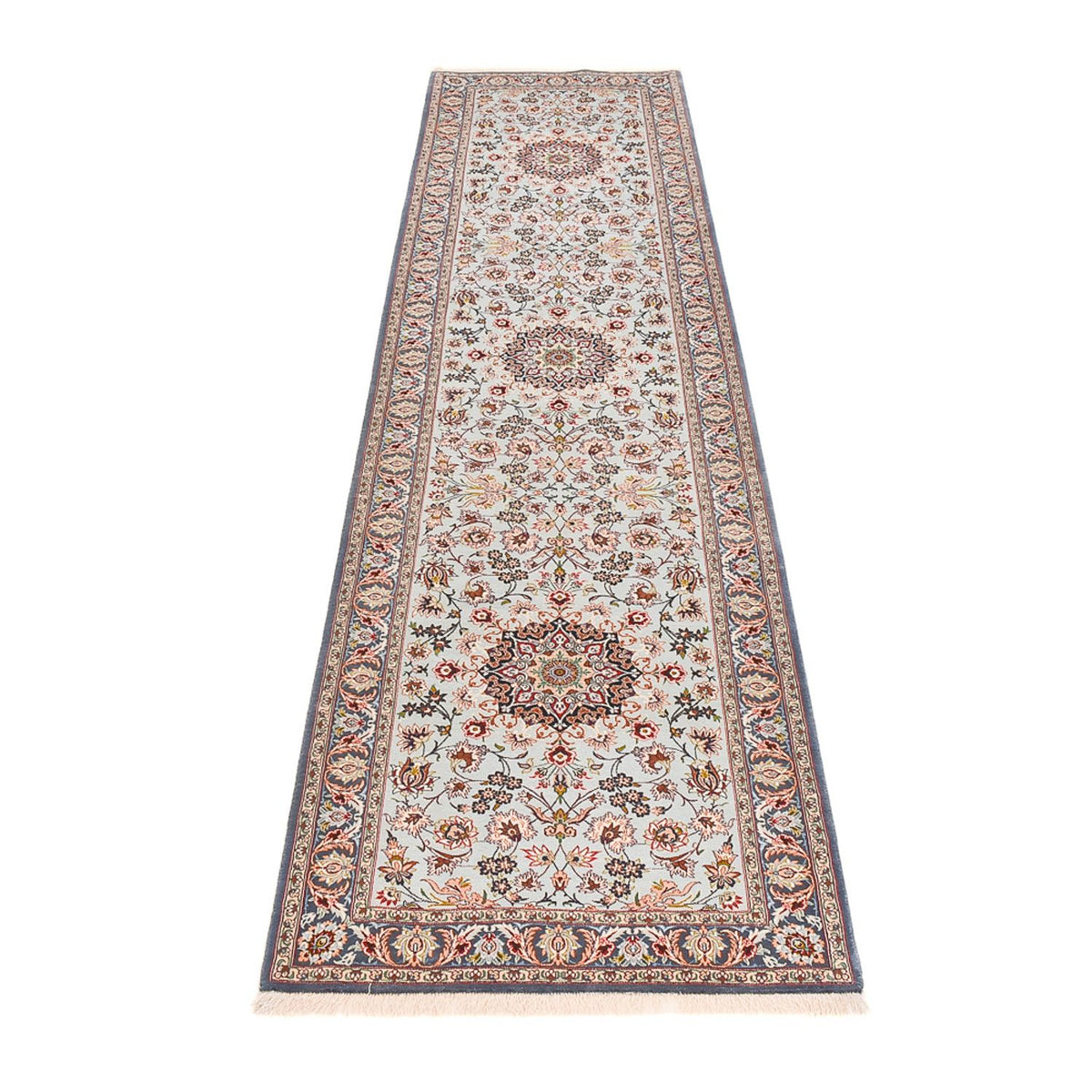Løber Persisk tæppe - Isfahan - Premium - 313 x 83 cm - rust