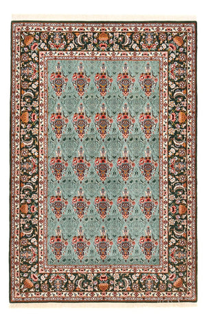 Persisk tæppe - Isfahan - Premium - 193 x 130 cm - turkis