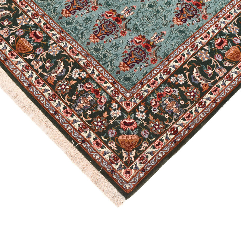 Persisk tæppe - Isfahan - Premium - 193 x 130 cm - turkis