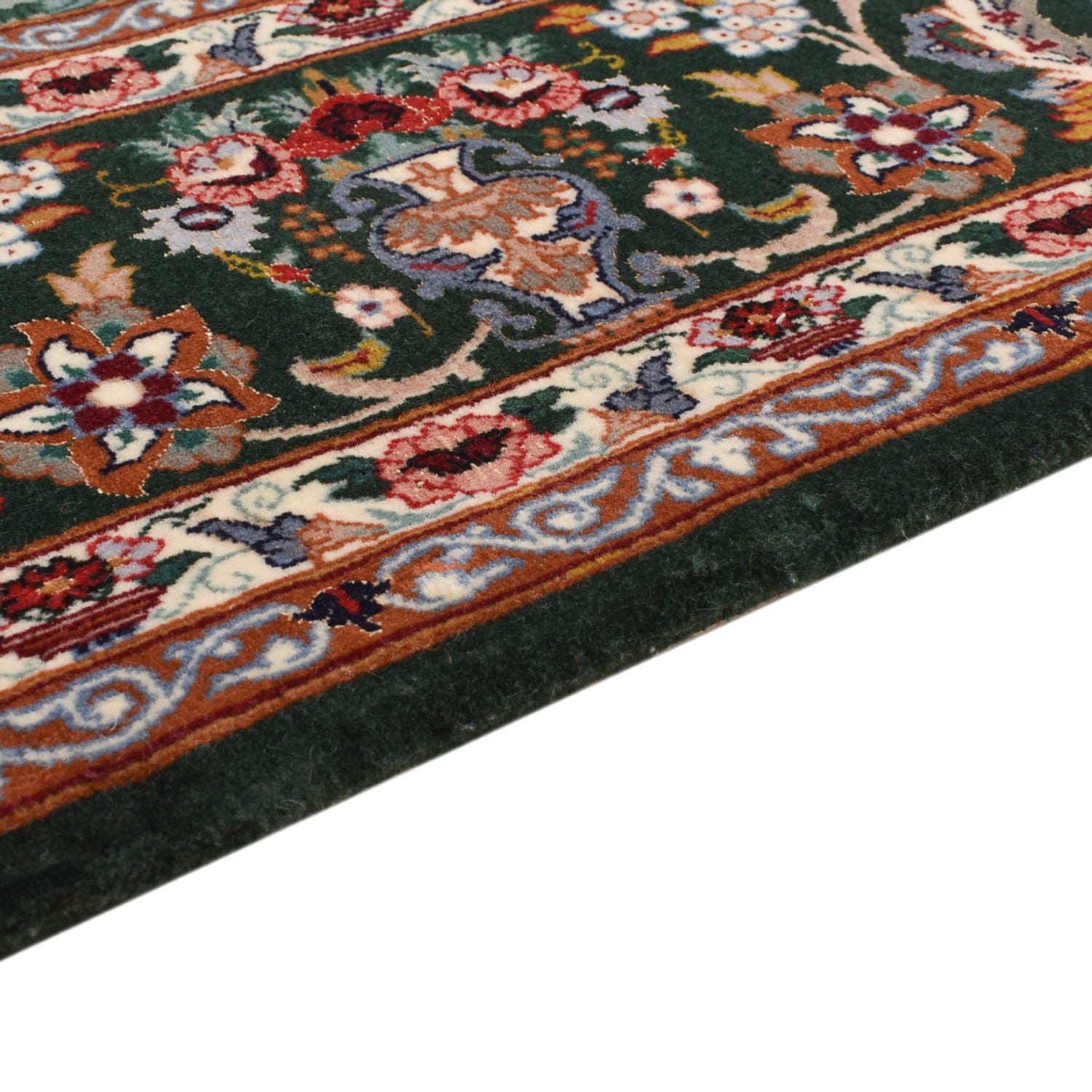 Persisk tæppe - Isfahan - Premium - 193 x 130 cm - turkis