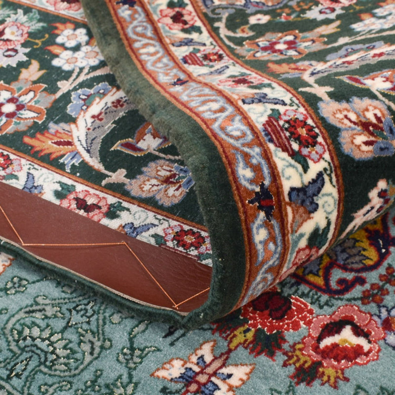 Persisk tæppe - Isfahan - Premium - 193 x 130 cm - turkis