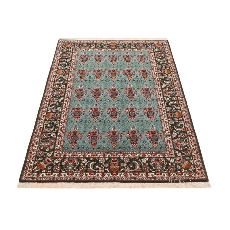 Persisk tæppe - Isfahan - Premium - 193 x 130 cm - turkis