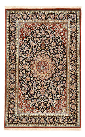 Persisk tæppe - Isfahan - Premium - 158 x 103 cm - mørkeblå