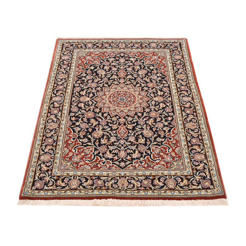 Persisk tæppe - Isfahan - Premium - 158 x 103 cm - mørkeblå