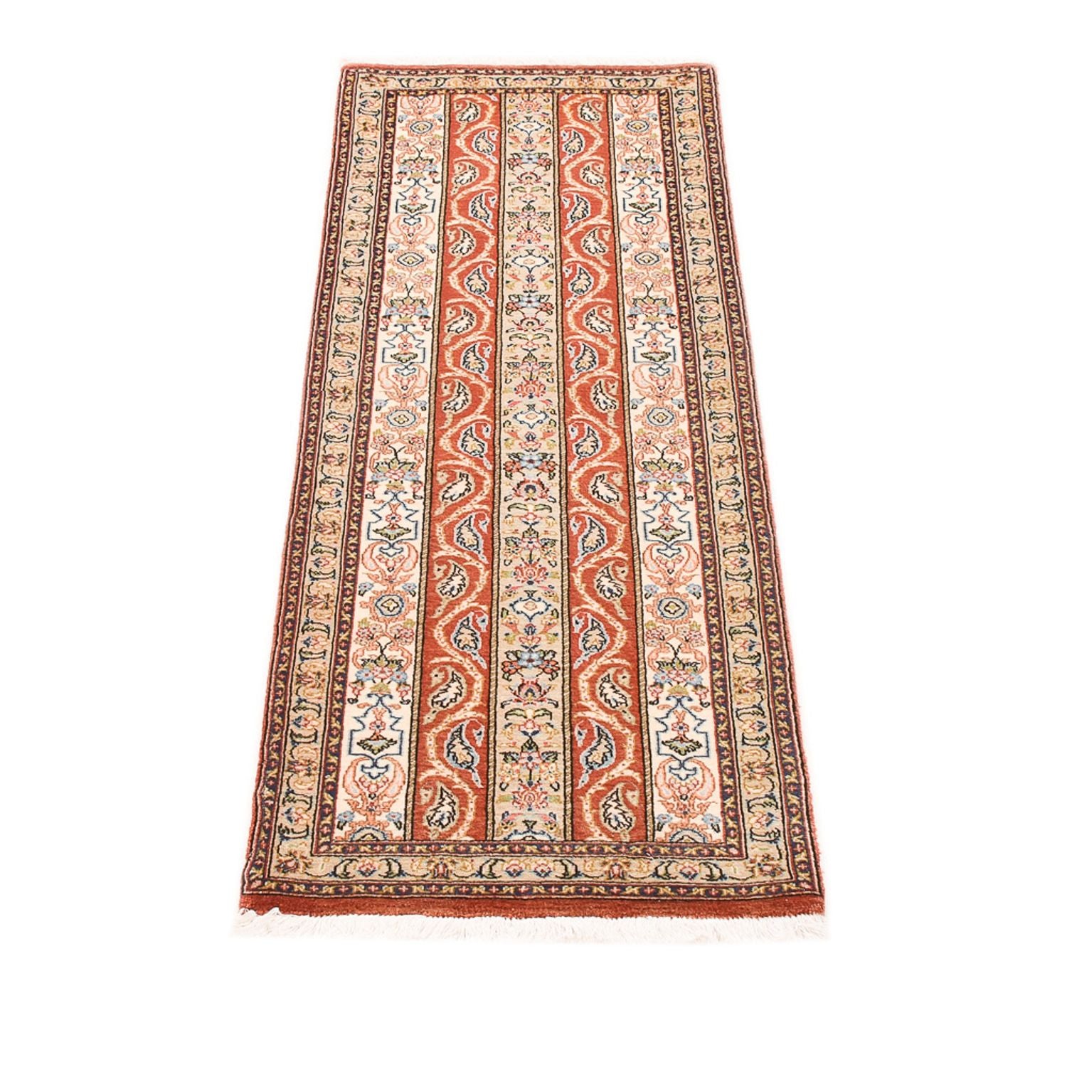Løber Persisk tæppe - Ghom - Royal - 150 x 51 cm - mørk beige