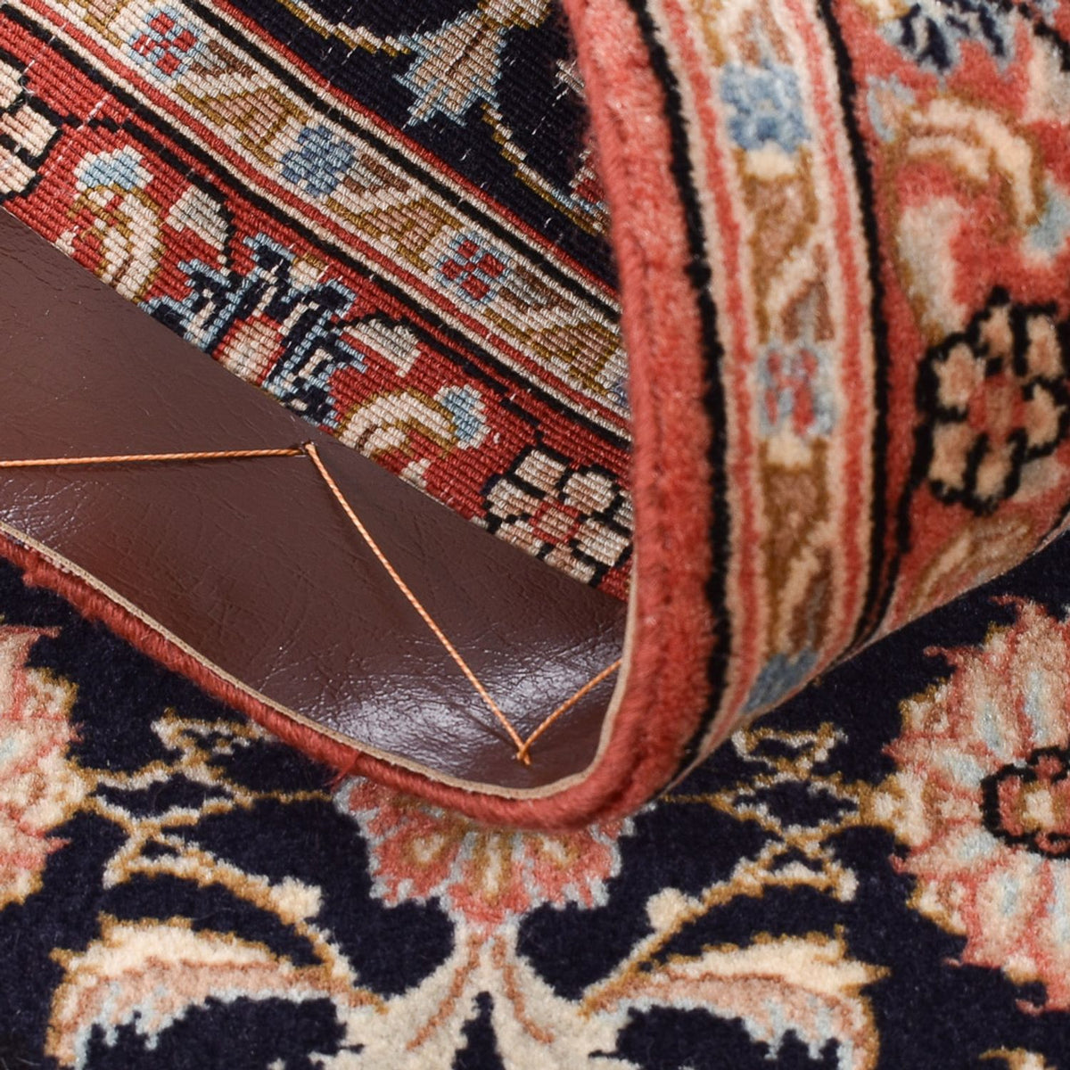 Løber Persisk tæppe - Ghom - Royal - 150 x 52 cm - mørkeblå