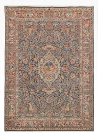 Persisk tæppe - Royal - 290 x 200 cm - mørkeblå