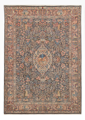 Persisk tæppe - Royal - 290 x 200 cm - mørkeblå