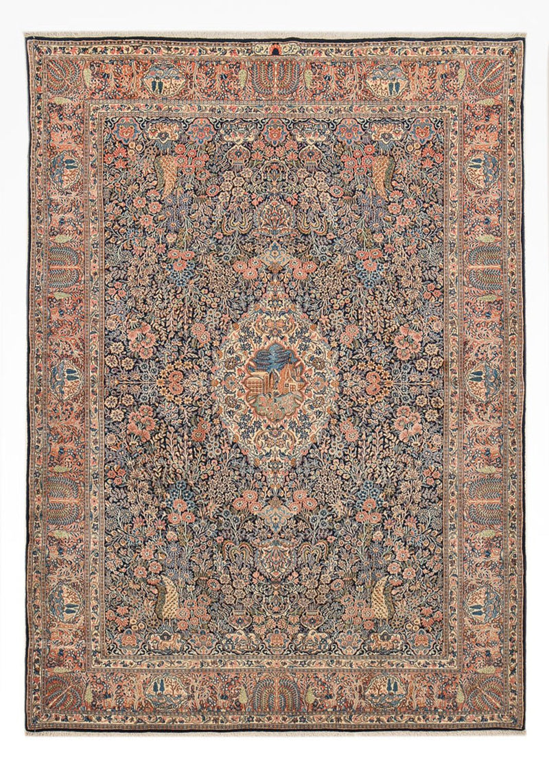 Persisk tæppe - Royal - 290 x 200 cm - mørkeblå