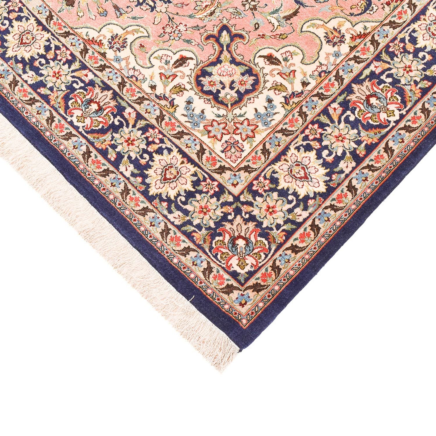 Persisk tæppe - Ghom - Royal - 216 x 135 cm - lysrød