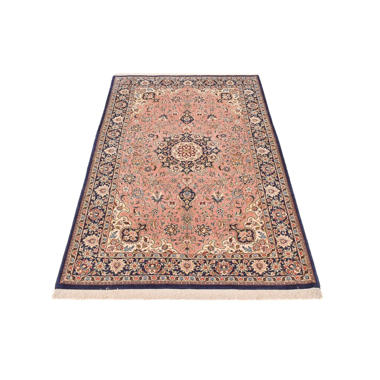Persisk tæppe - Ghom - Royal - 216 x 135 cm - lysrød