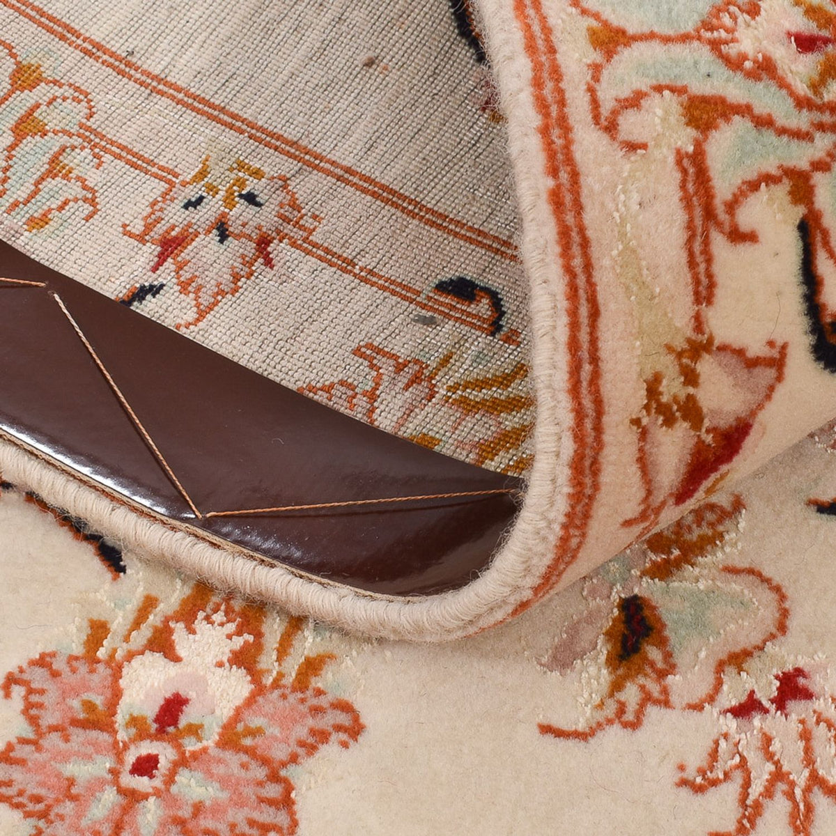 Løber Persisk tæppe - Tabriz - Royal - 262 x 77 cm - beige