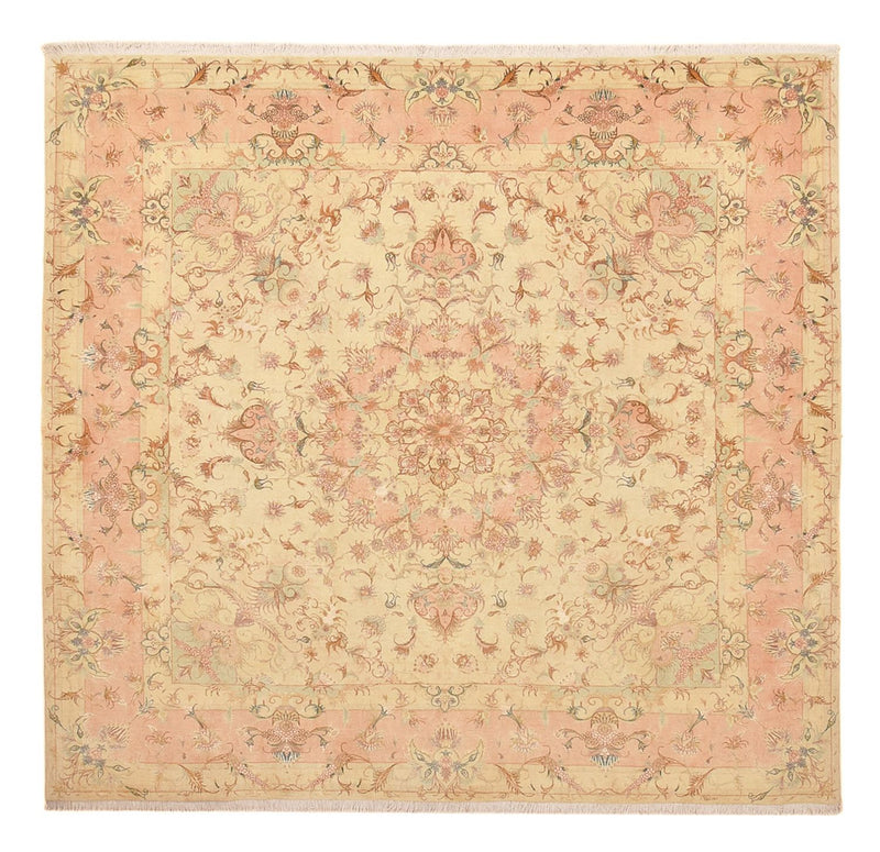 Persisk tæppe - Tabriz - Royal firkantet  - 248 x 242 cm - lys beige