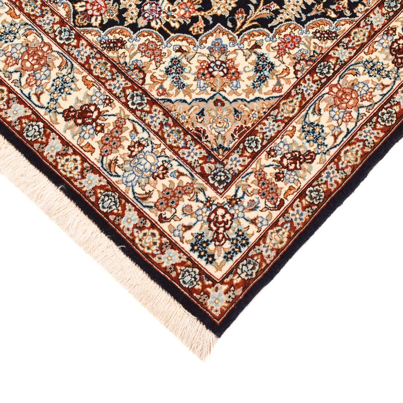 Persisk tæppe - Isfahan - Premium - 148 x 101 cm - mørkeblå