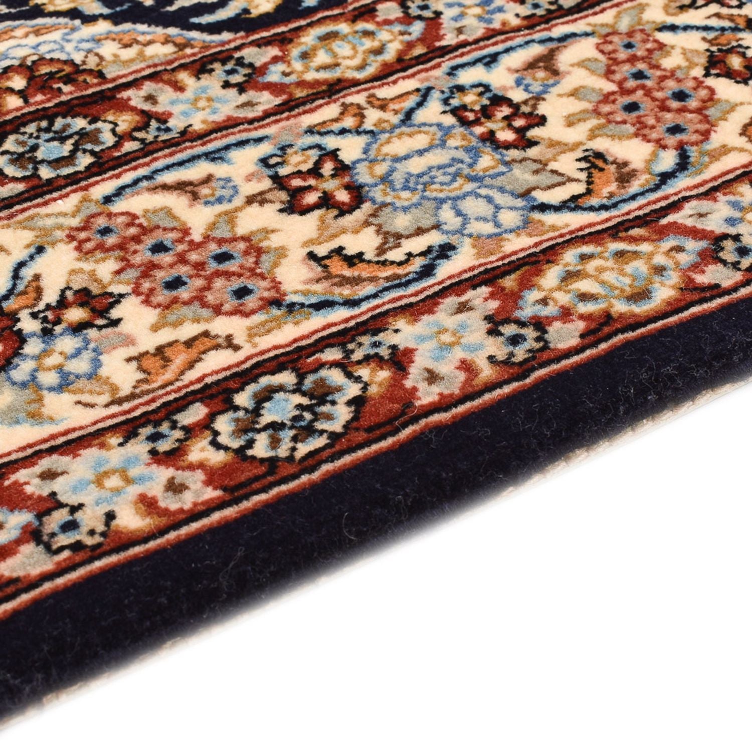 Persisk tæppe - Isfahan - Premium - 148 x 101 cm - mørkeblå
