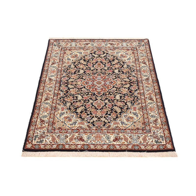 Persisk tæppe - Isfahan - Premium - 148 x 101 cm - mørkeblå