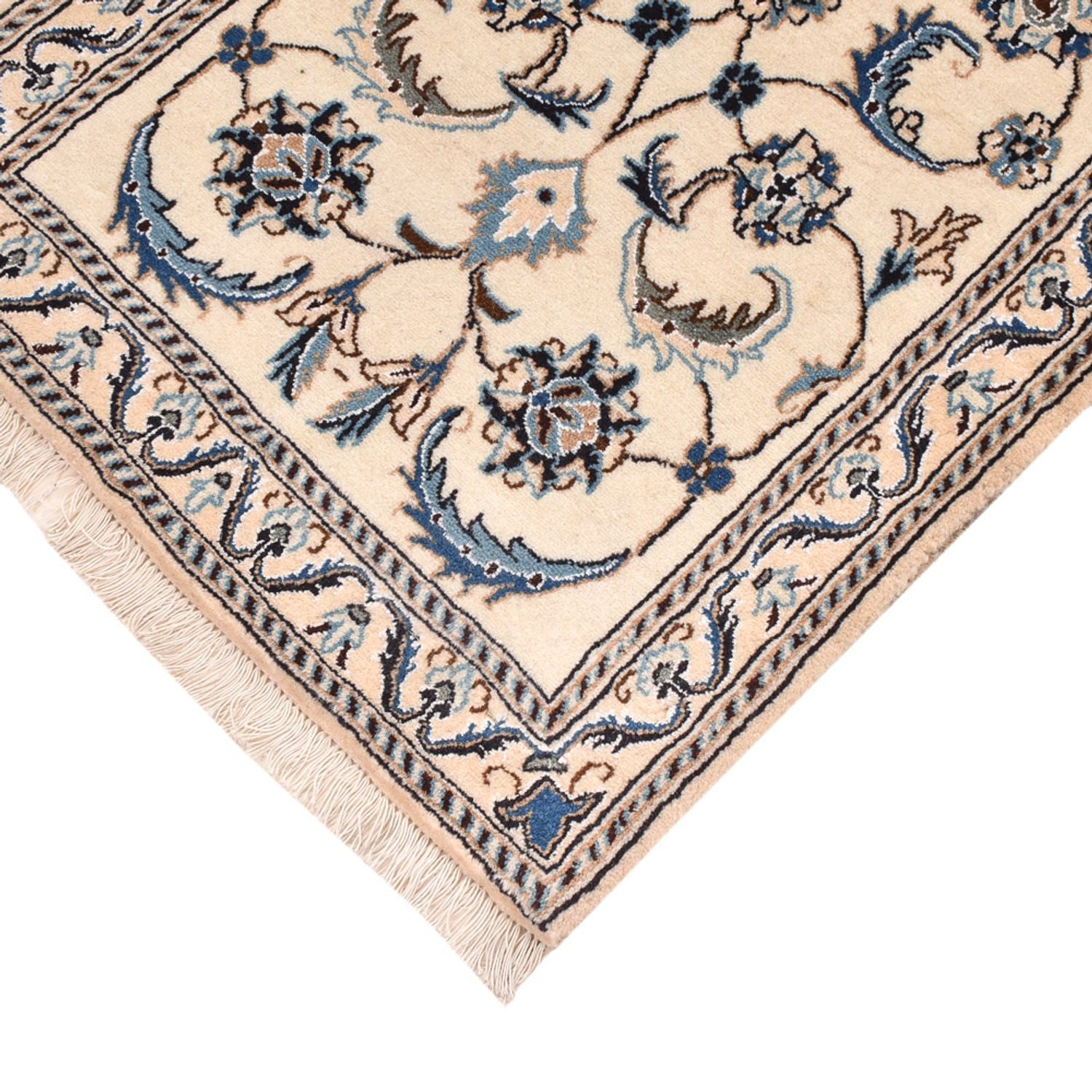 Løber Persisk tæppe - Nain - Royal - 202 x 60 cm - creme