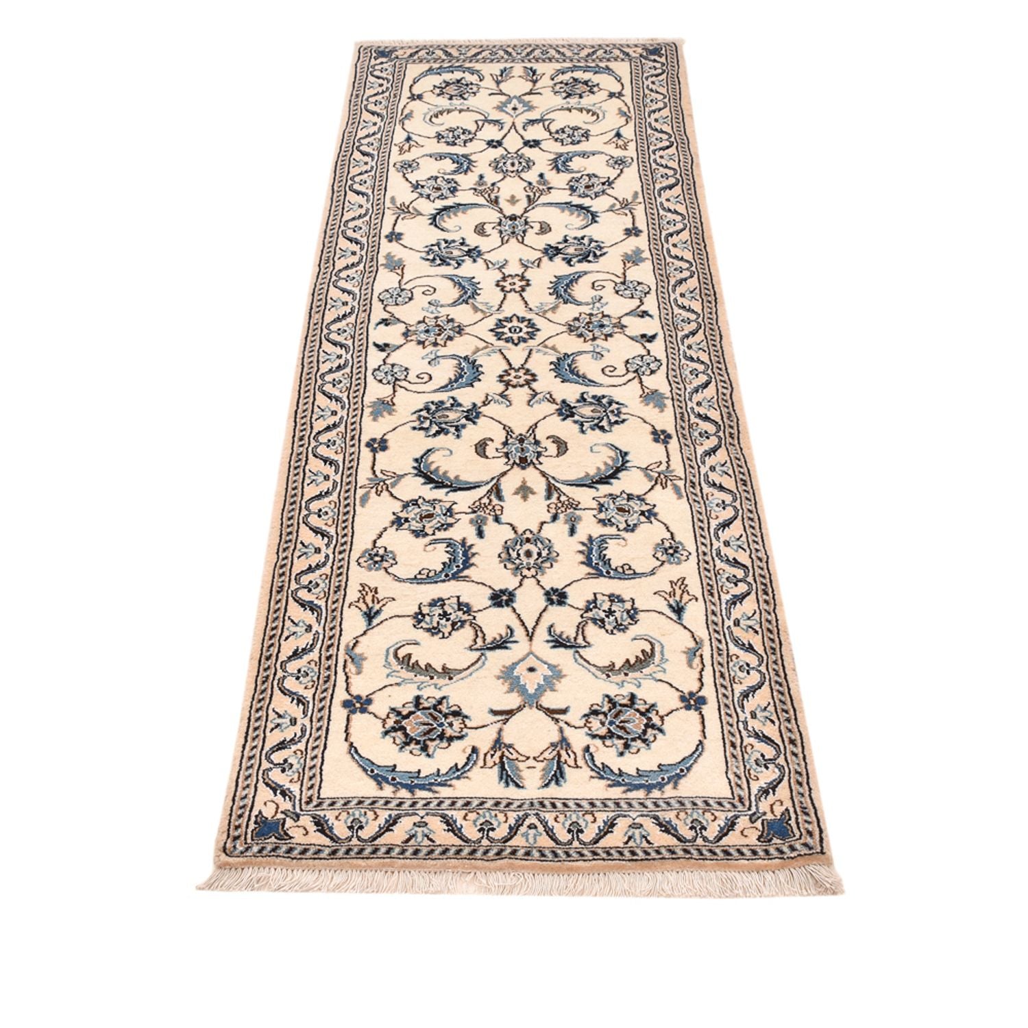 Løber Persisk tæppe - Nain - Royal - 202 x 60 cm - creme