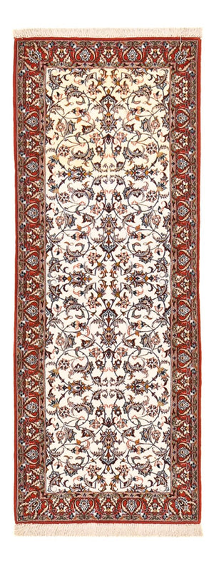 Løber Persisk tæppe - Isfahan - Premium - 190 x 70 cm - mørk beige