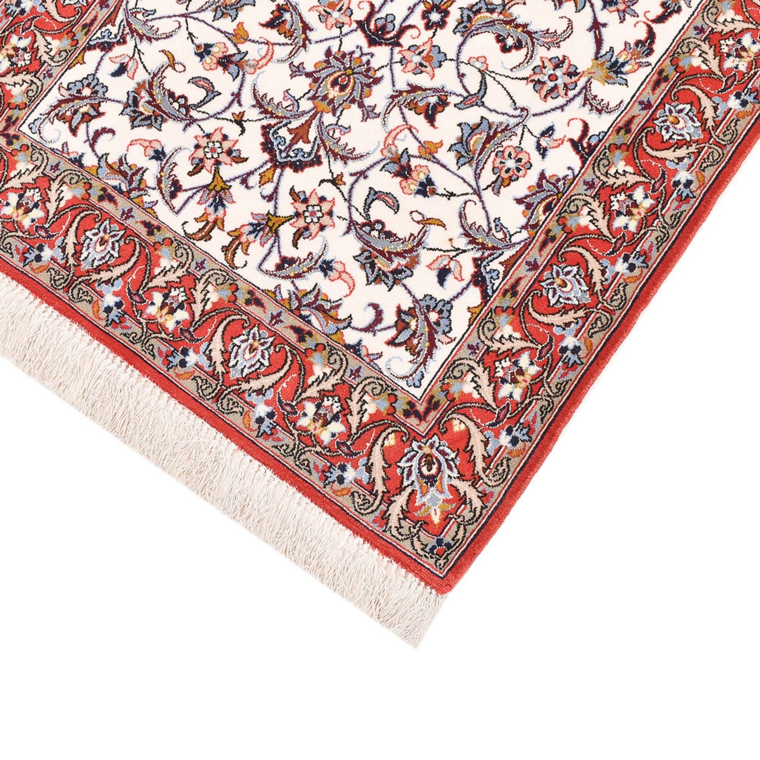 Løber Persisk tæppe - Isfahan - Premium - 190 x 70 cm - mørk beige
