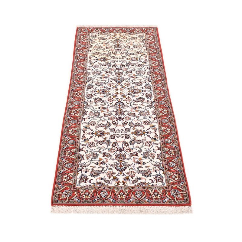 Løber Persisk tæppe - Isfahan - Premium - 190 x 70 cm - mørk beige