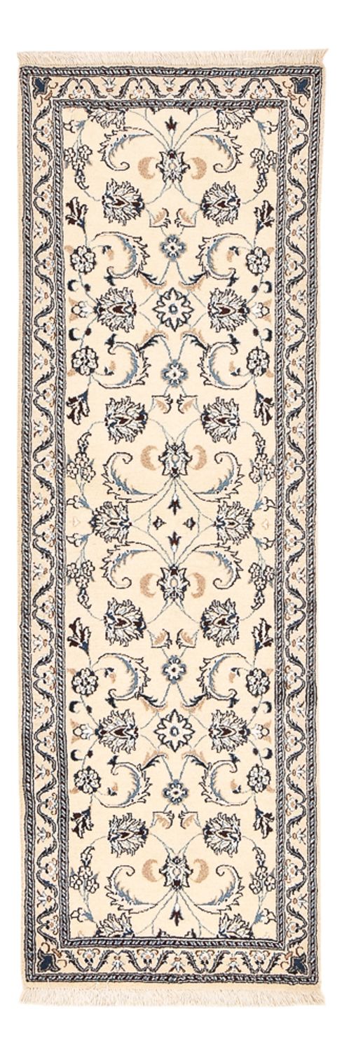 Løber Persisk tæppe - Nain - Royal - 195 x 60 cm - creme