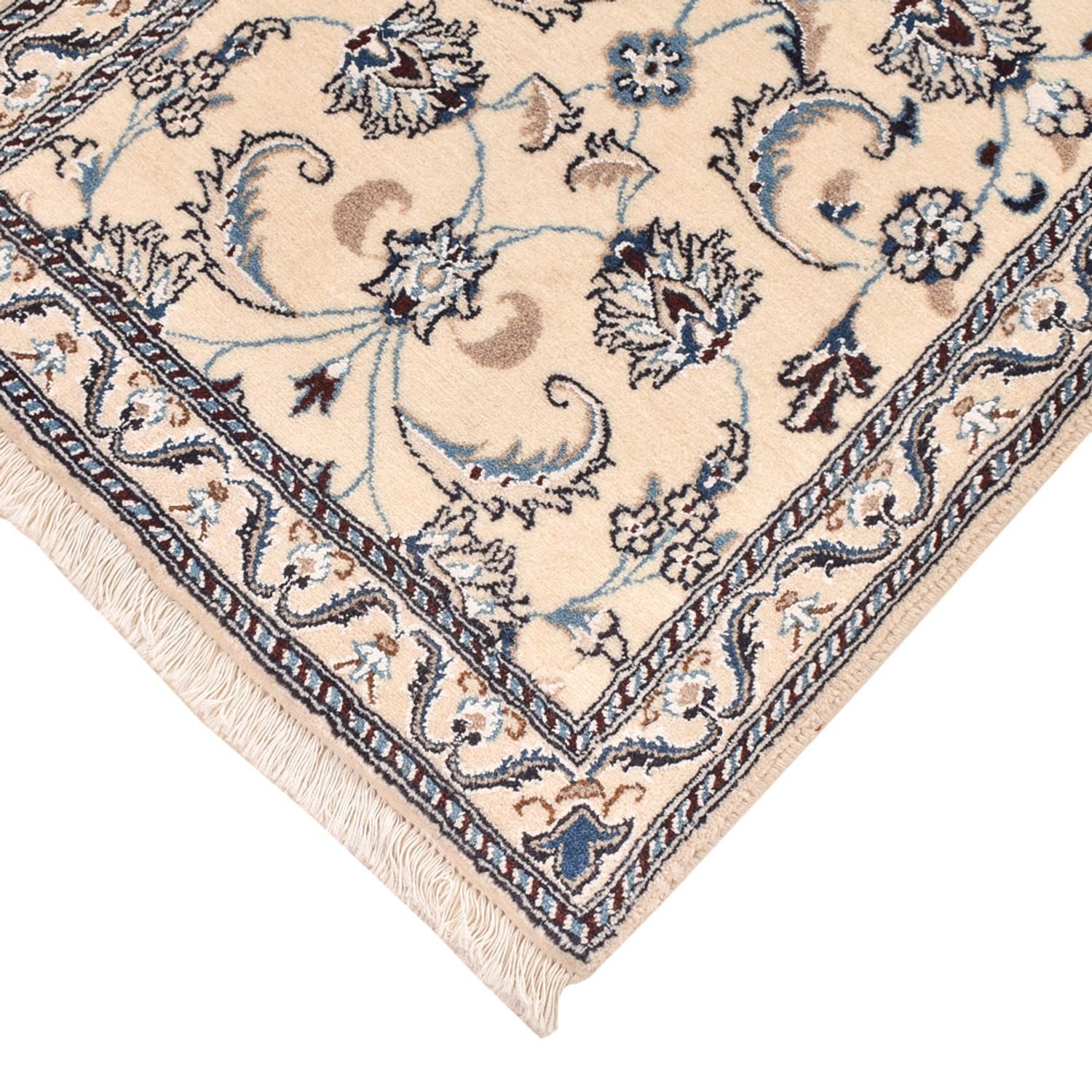 Løber Persisk tæppe - Nain - Royal - 195 x 60 cm - creme