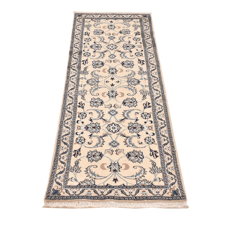 Løber Persisk tæppe - Nain - Royal - 195 x 60 cm - creme