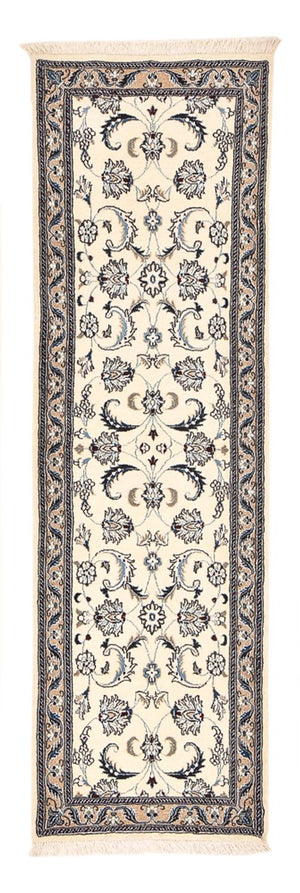Løber Persisk tæppe - Nain - Royal - 202 x 58 cm - creme