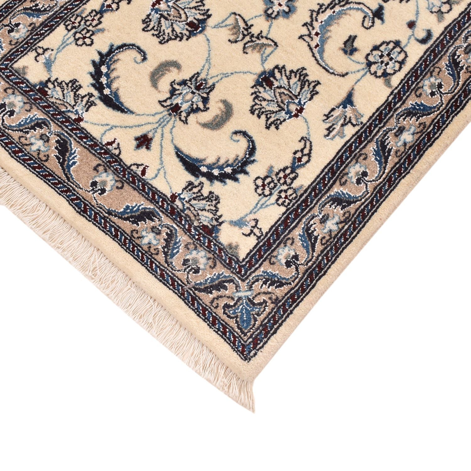 Løber Persisk tæppe - Nain - Royal - 202 x 58 cm - creme