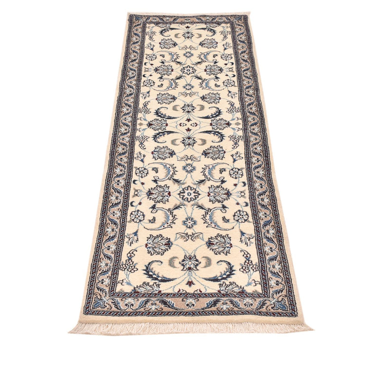 Løber Persisk tæppe - Nain - Royal - 202 x 58 cm - creme