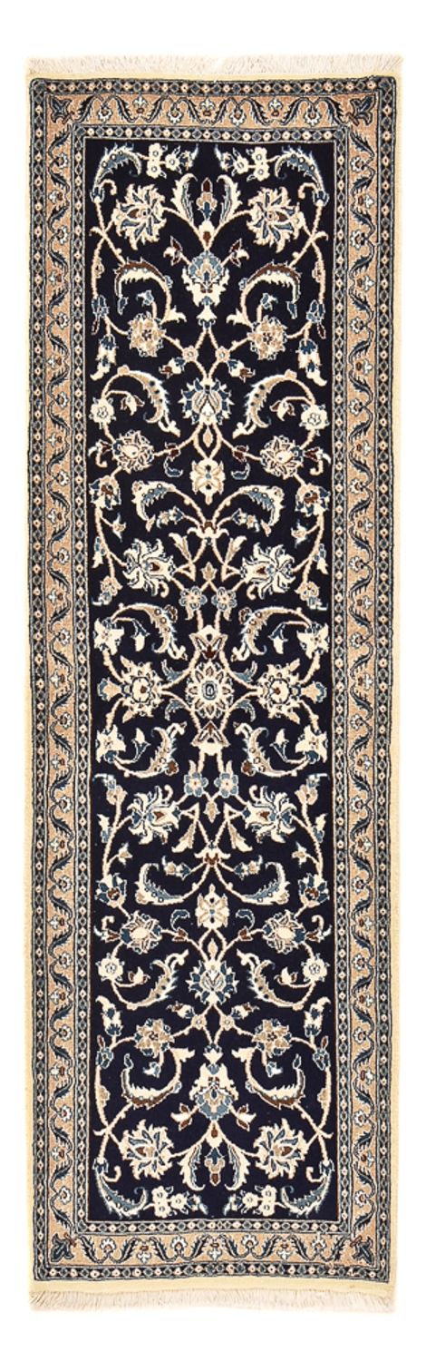 Løber Persisk tæppe - Nain - Royal - 196 x 66 cm - mørkeblå
