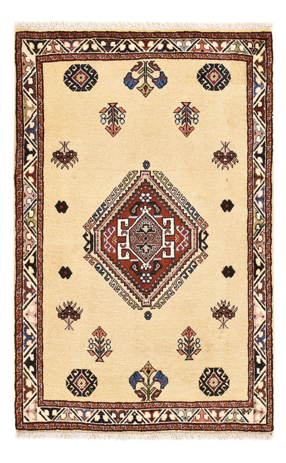 Gabbeh-tæppe - Kashkuli Persisk - 125 x 80 cm - lys beige