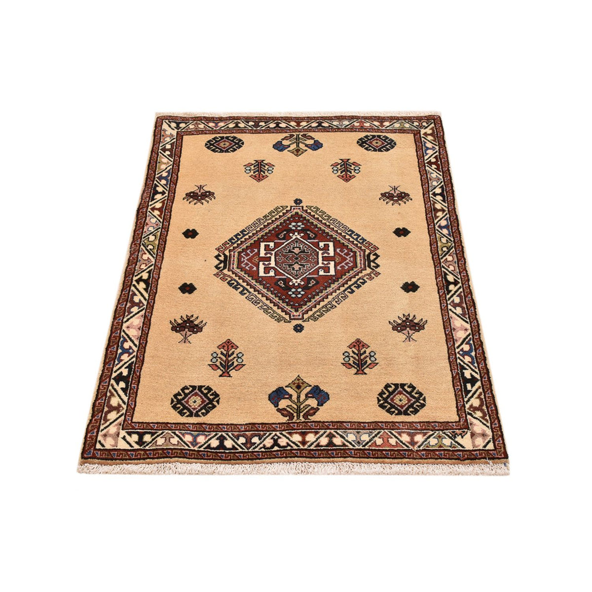 Gabbeh-tæppe - Kashkuli Persisk - 125 x 80 cm - lys beige