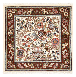 Persisk tæppe - Classic - 64 x 60 cm - flerfarvet