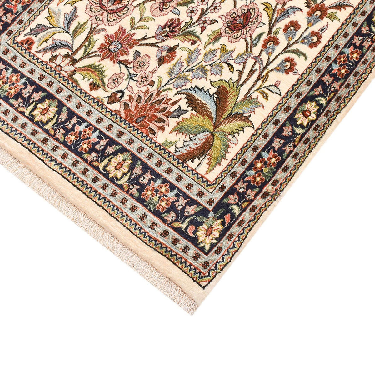 Løber Persisk tæppe - Ghom - Royal - 203 x 63 cm - lys beige