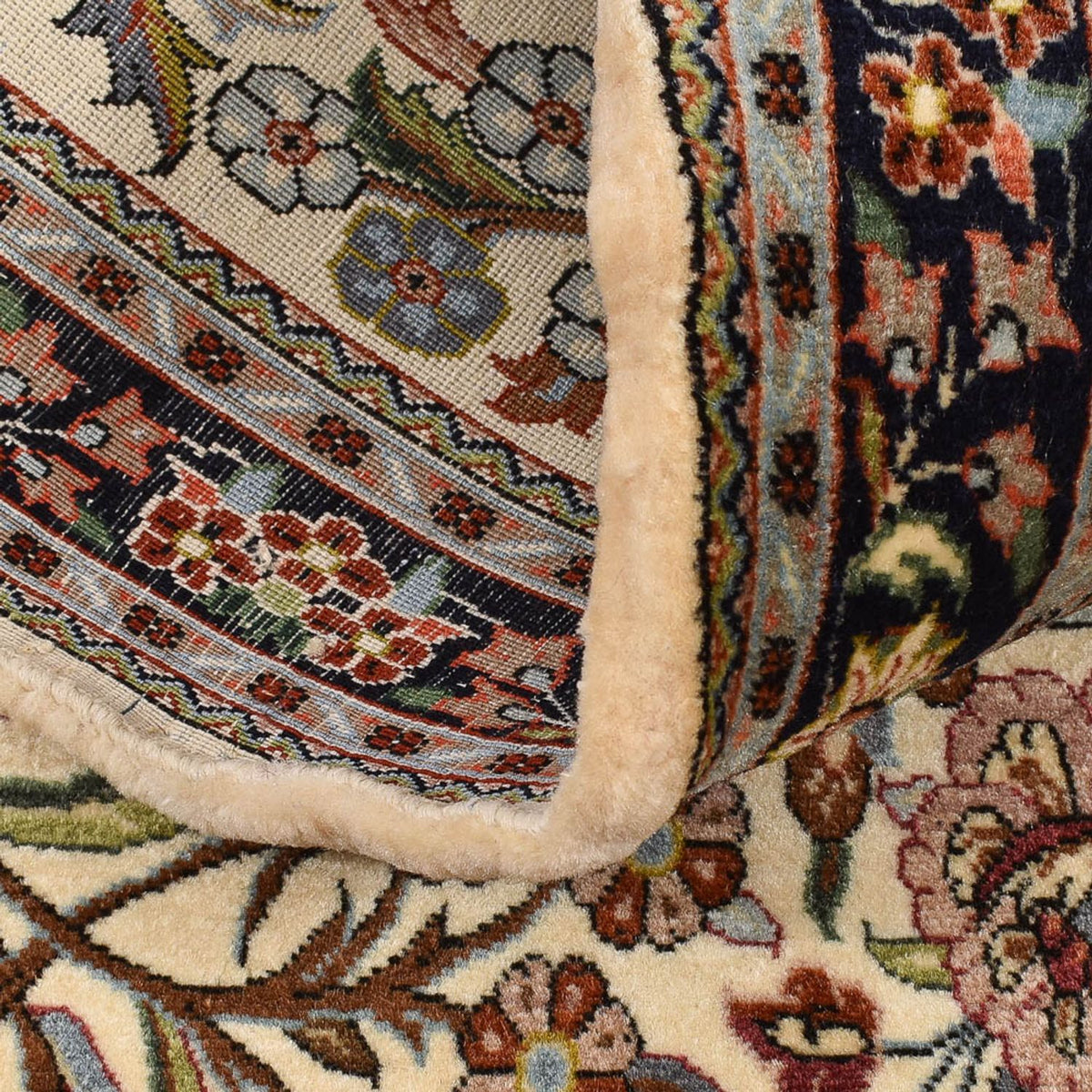 Løber Persisk tæppe - Ghom - Royal - 203 x 63 cm - lys beige