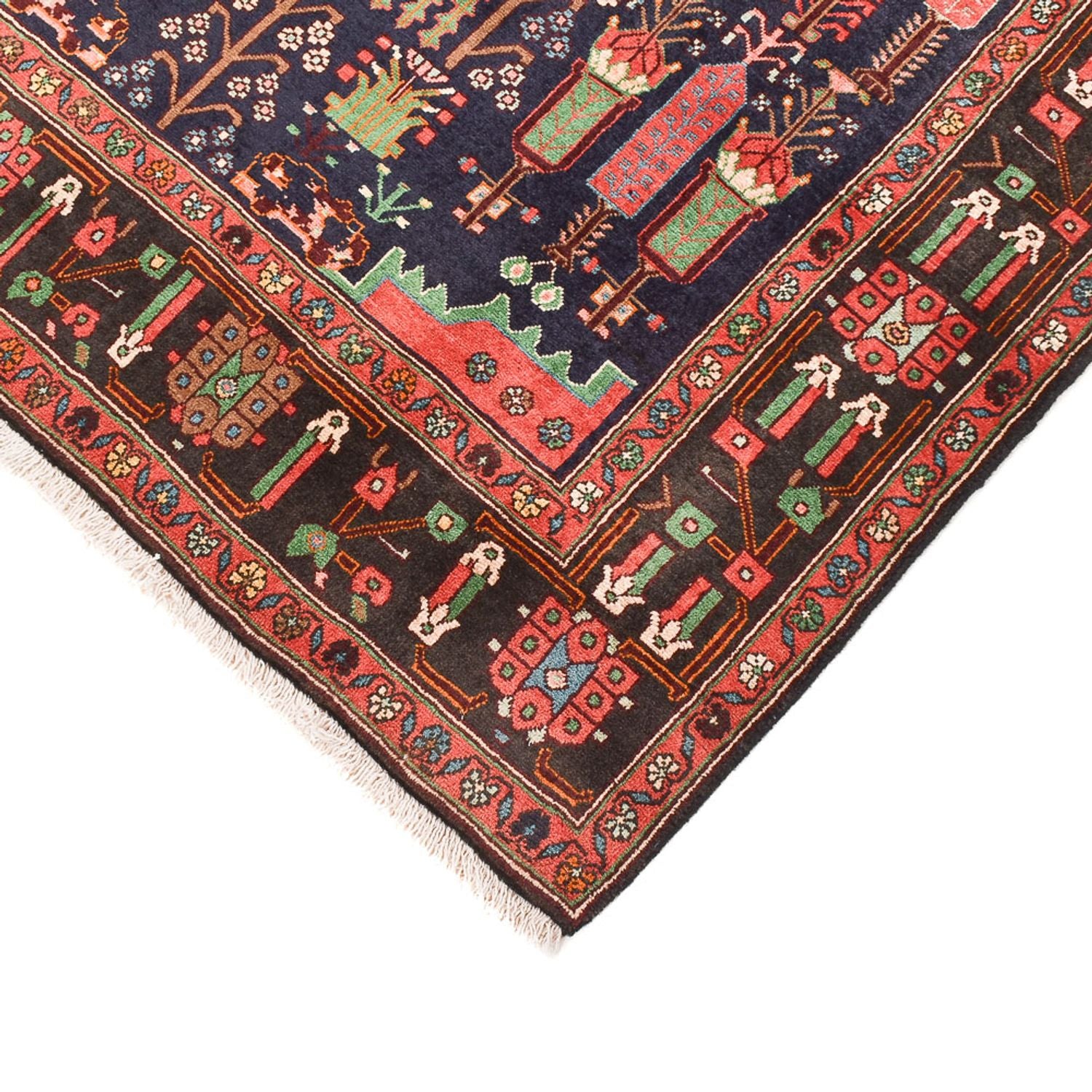 Persisk tæppe - Nomadisk - 243 x 148 cm - lysrød
