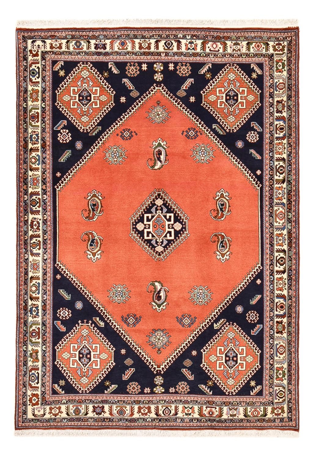 Gabbeh-tæppe - Kashkuli Persisk - 245 x 168 cm - lysrød
