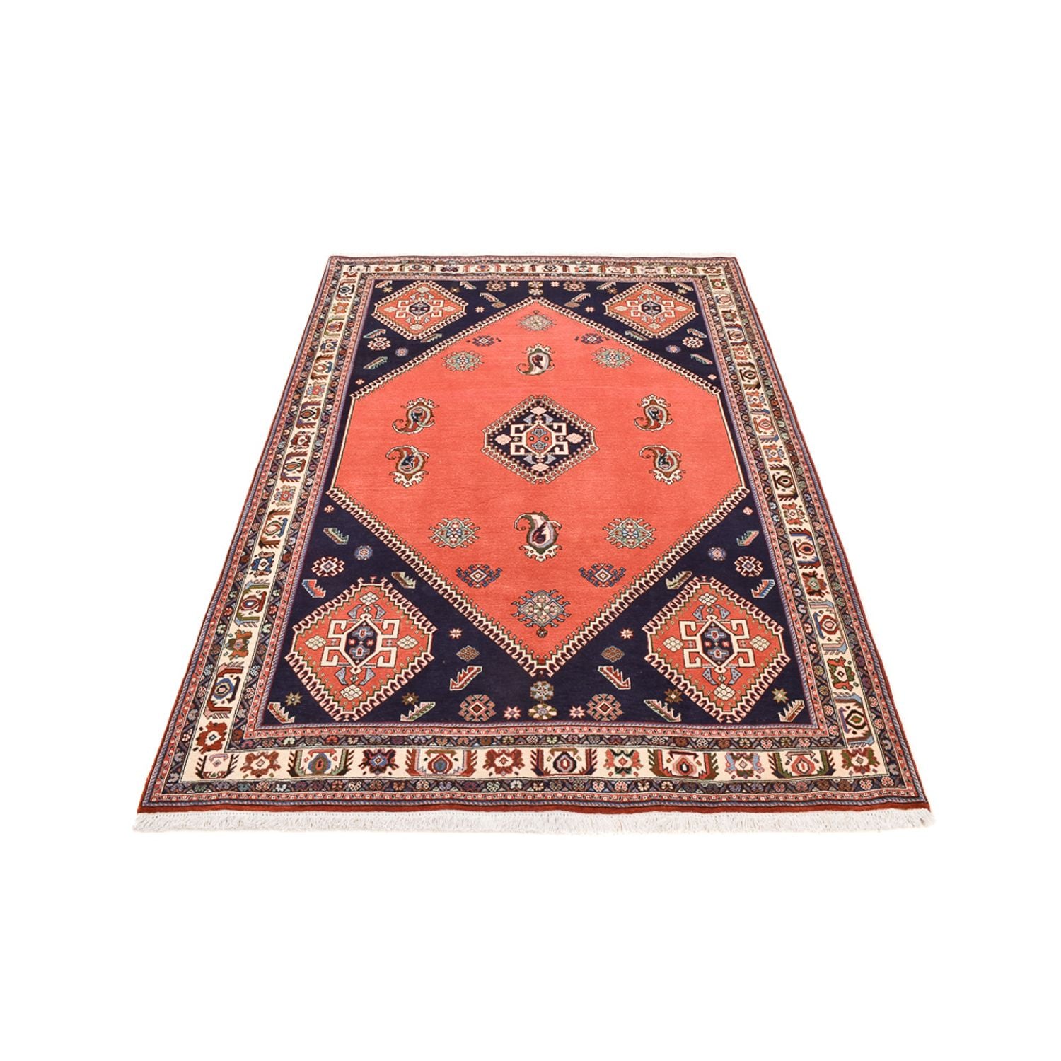 Gabbeh-tæppe - Kashkuli Persisk - 245 x 168 cm - lysrød