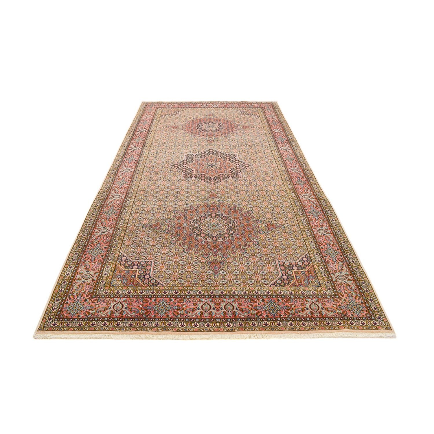 Løber Persisk tæppe - Classic - 410 x 203 cm - mørk beige
