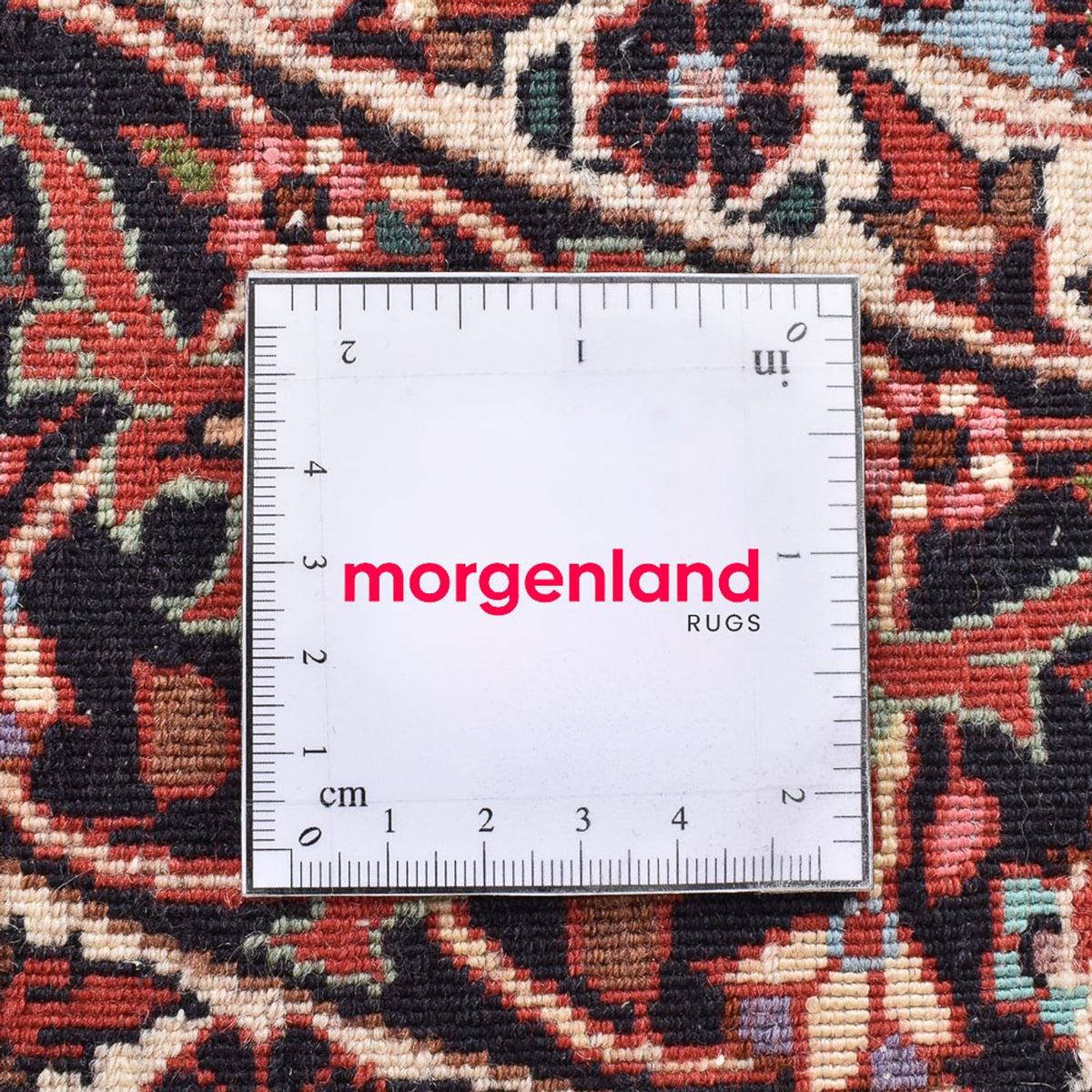 Persisk tæppe - Bijar rundt  - 150 x 150 cm - lysrød