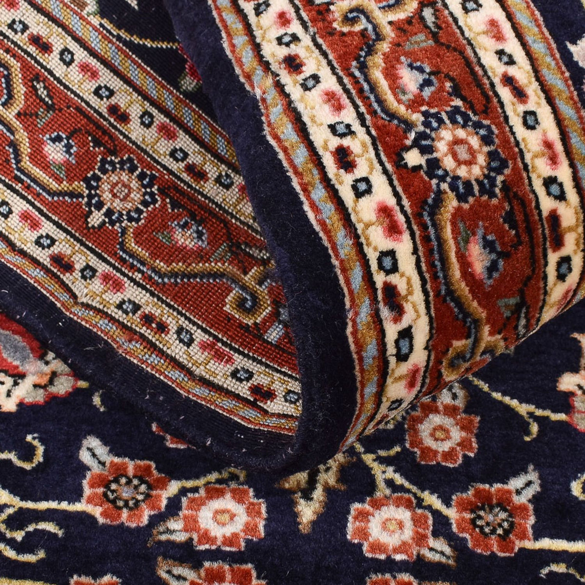 Løber Persisk tæppe - Ghom - Royal - 202 x 60 cm - mørkeblå