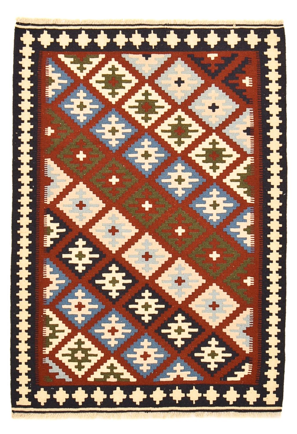 Kelim-tæppe - orientalsk - 145 x 100 cm - flerfarvet